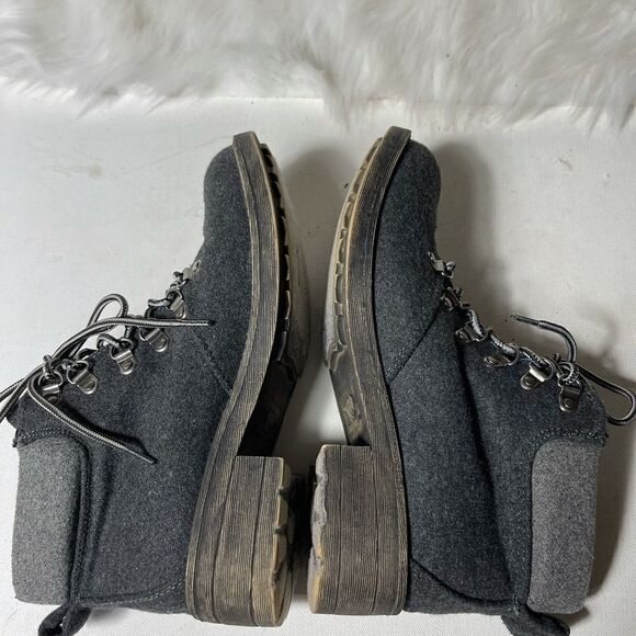 Rocket Dog flannel  gray lace up boots with weather distress soles SZ8.5 - Picture 5 of 8